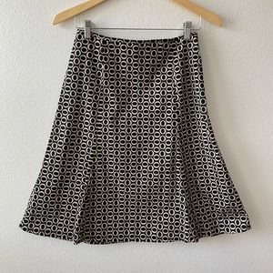 Black and Tan Gap A-Line Skirt